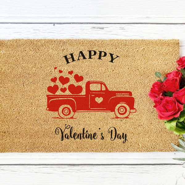 Red Truck Doormat Etsy