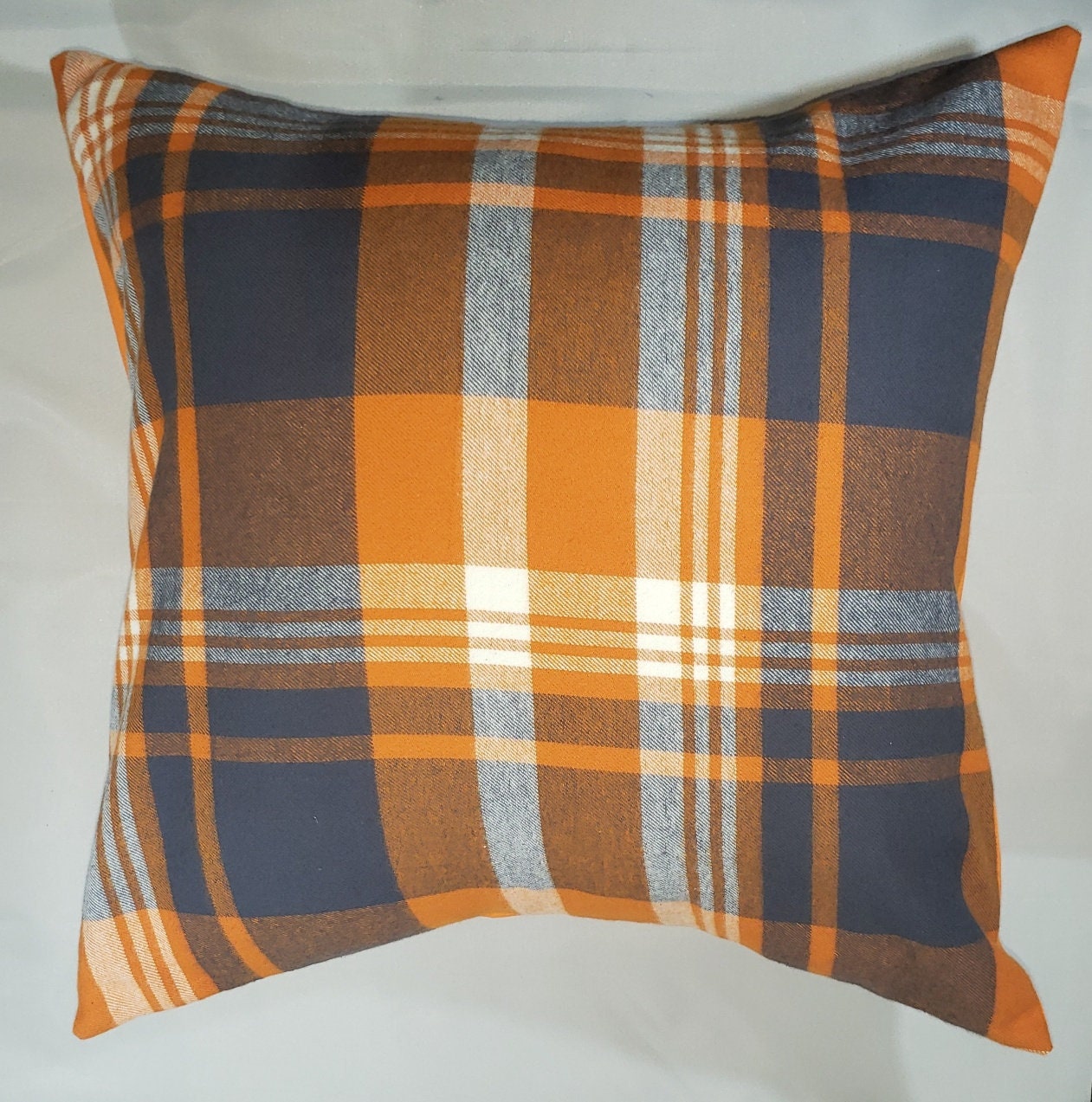 Fall Plaid Pillow Cover Plaid Throw Pillow Decorative Etsy