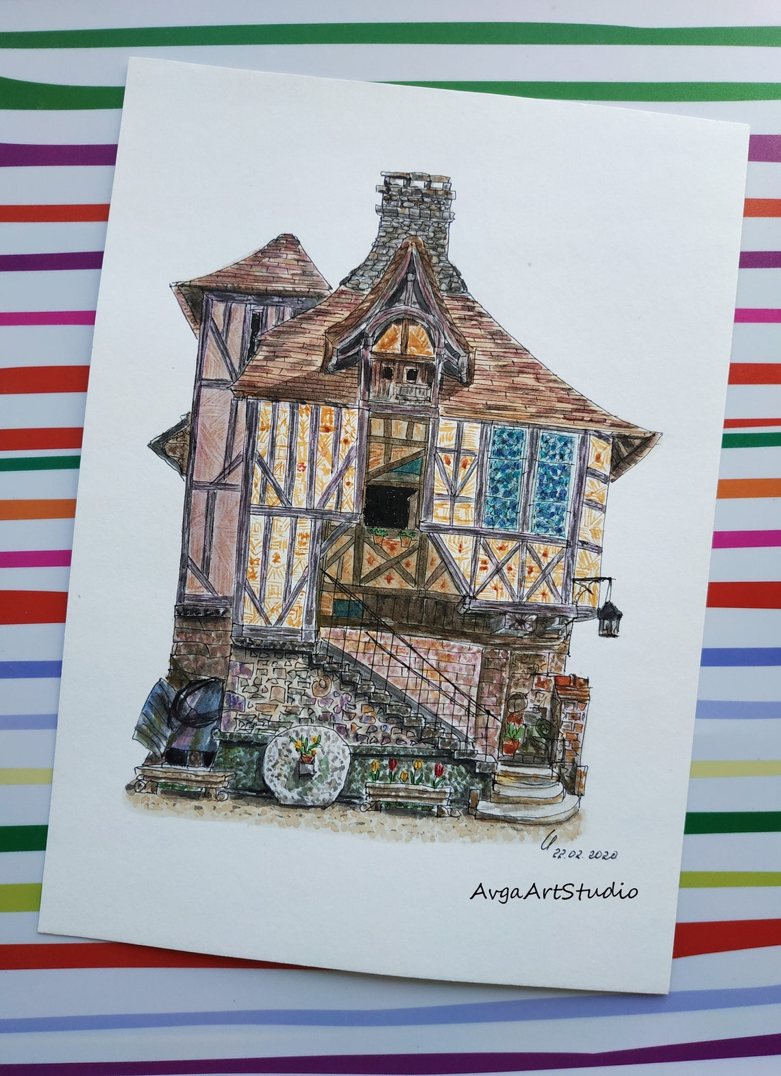 Charmed Old Medieval Home Village Argentan France of Original Etsy