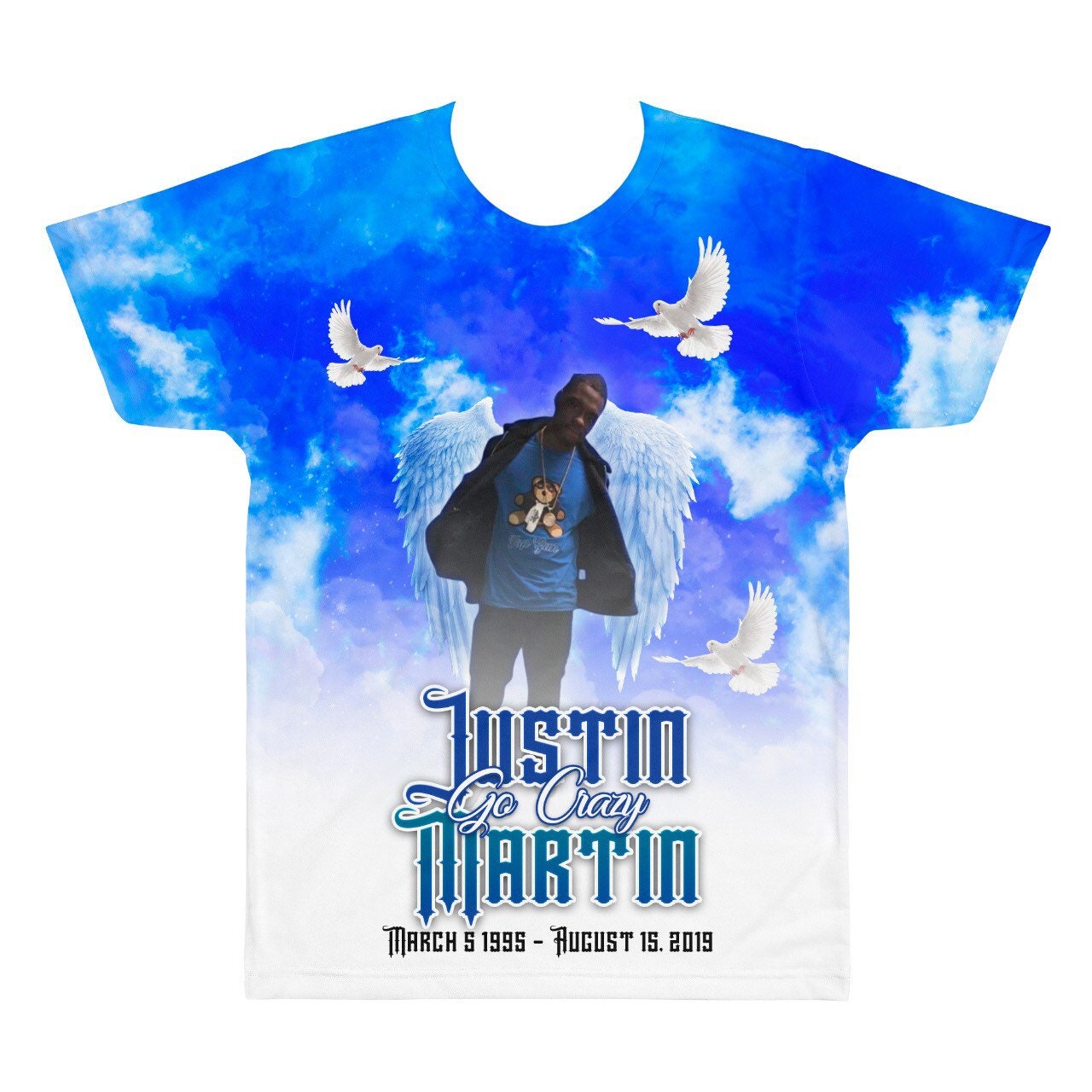 Rest In Peace Memorial All Over Print Shirt- Front Print Only