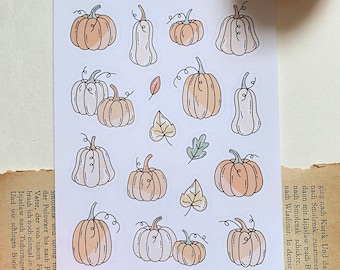 Pumpkin Patch Sticker Sheet: Planner, Scrapbook, Bujo