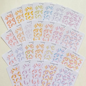 Hoja de pegatinas decorativas de arcoíris Polco: pegatinas para Bullet Journal, pegatinas para planificadores, pegatinas para álbumes de recortes, pegatinas, pegatinas decorativas, Kpop, confeti