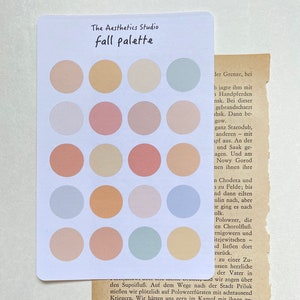 Feuille d'autocollants palette d'automne - Stickers Bullet Journal, Stickers agenda, Stickers scrapbooking, Stickers automne, Stickers décoratifs, Bujo, automne