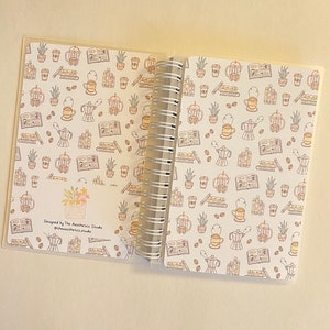 Libro de almacenamiento de pegatinas de café y libros: colección de pegatinas, libro de papel desprendible, lindo libro de pegatinas, álbum, álbum de pegatinas de witchy cute