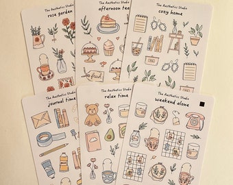 Cosy Home-stickervel: planner, dagboek, plakboekstickers