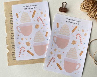 Hot Cocoa Kit Sticker Sheet: Planner Stickers