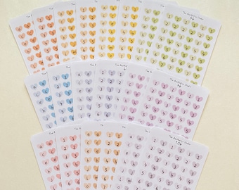 stickervel alfabet en cijfers - Bullet Journal-stickers, plannerstickers, plakboekstickers, stickers, decoratieve stickers, kpop, confetti