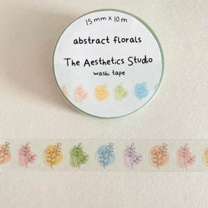 Abstract florals - washi tape,washi tape collection,witchy washi tape,paper washi tape love,magic,magical cute stationery,eco-friendly tapes