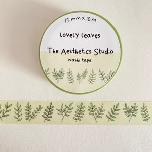Hojas preciosas: cinta washi, cinta washi bonita, colección de cintas washi, cinta washi de brujas, cinta washi con amor, papelería bonita, amor, cintas ecológicas