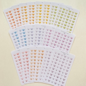 Feuille d'autocollants alphabet et chiffres - Stickers Bullet Journal, autocollants pour agenda, autocollants pour scrapbooking, autocollants, autocollants décoratifs, kpop, confettis