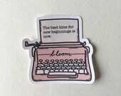 typewriter Die Cut Sticker - Bullet Journal Stickers, Planner Stickers, Scrapbook Stickers, VSCO Girl Stickers, waterproof Stickers, tea cup