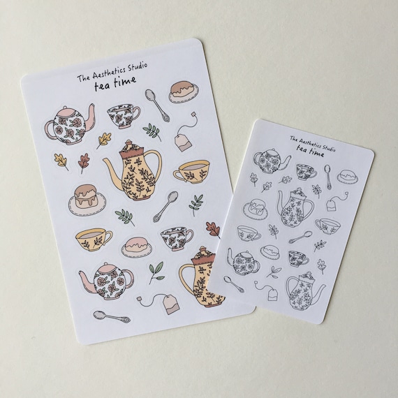 Planner Stickers Scrapbook Stickers Bullet Journal Stickers Tea Time ...