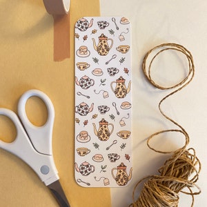 Tea Time Bookmark: Handmade Reader Gift, Afternoon Tea Theme