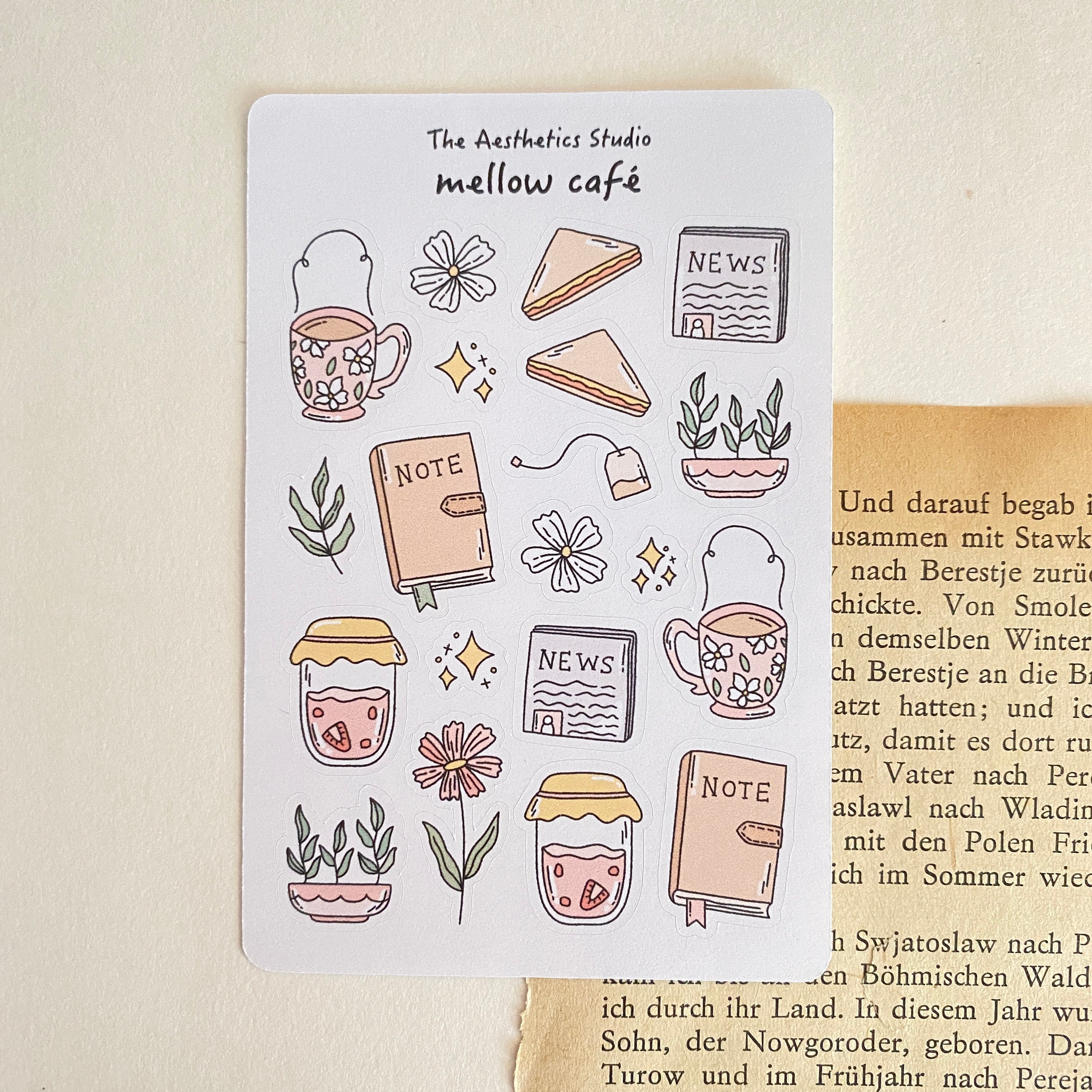 FRUHLING Scrapbook Sticker – Vintage PET Transparent, 2 M Lang, 6 Cm Breit | Für Tagebuch, Kalender, DIY-Deko