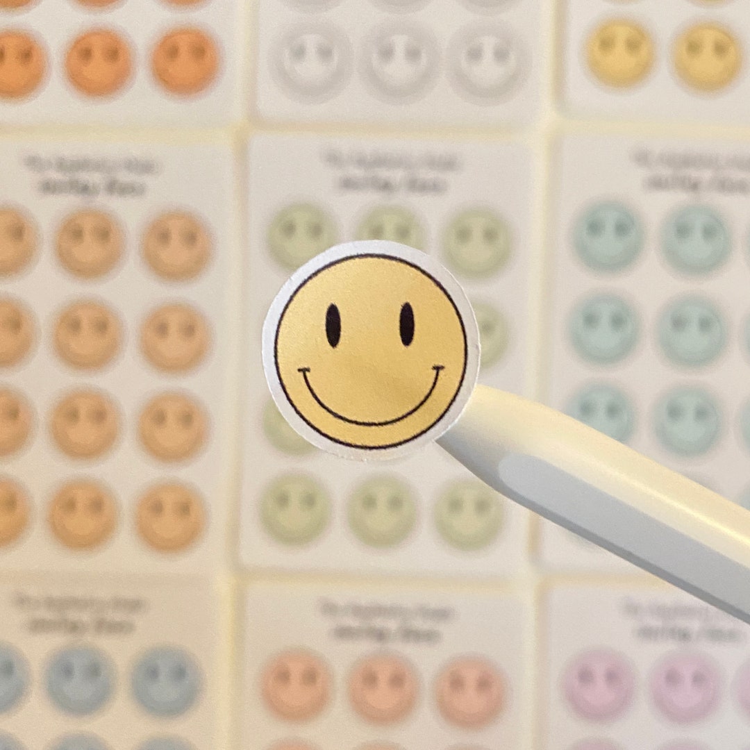 Smiley Face Sticker Sheet Bullet Journal Stickers, Planner Stickers ...