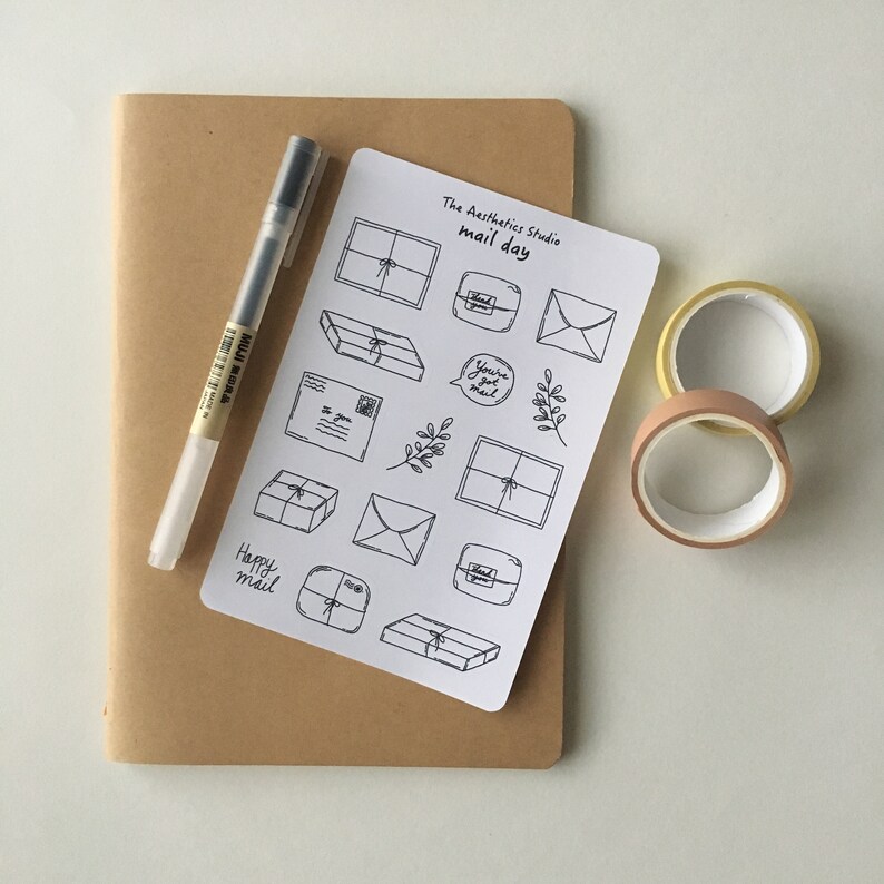 Mail Day Sticker Sheet - Bullet Journal Stickers, Planner Stickers ...