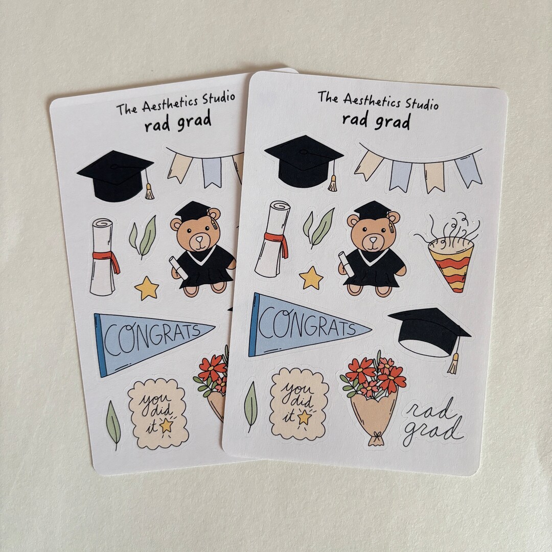 Rad Grad Sticker Sheet: Graduation Planner Stickers - Etsy