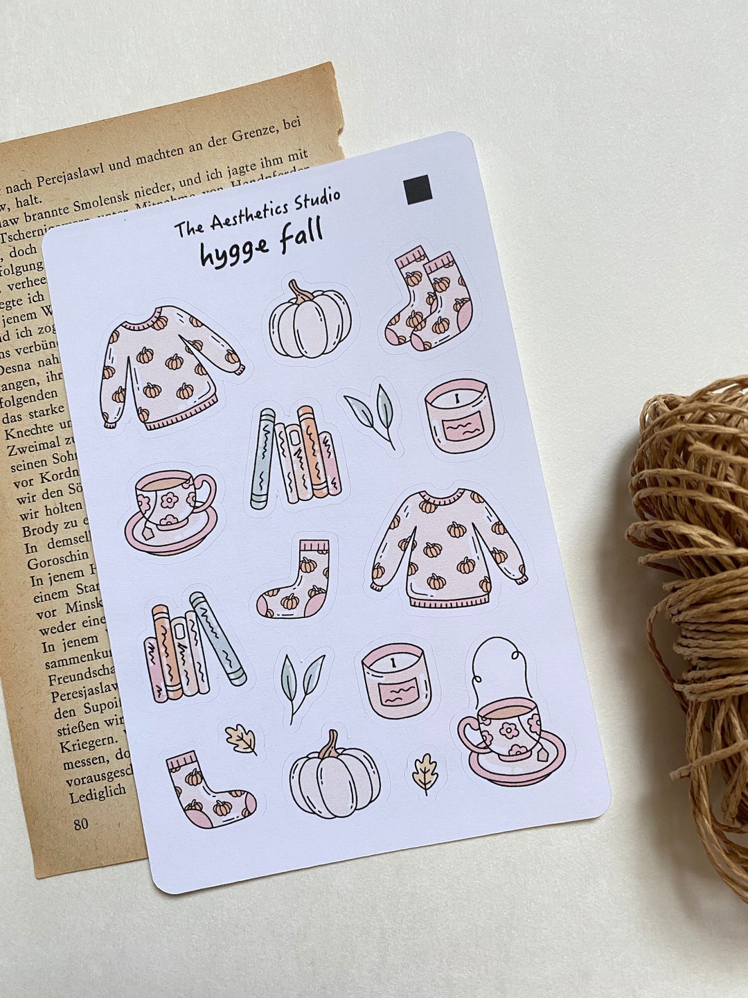 Hygge Fall Sticker Sheet Bullet Journal Stickers, Planner Stickers ...