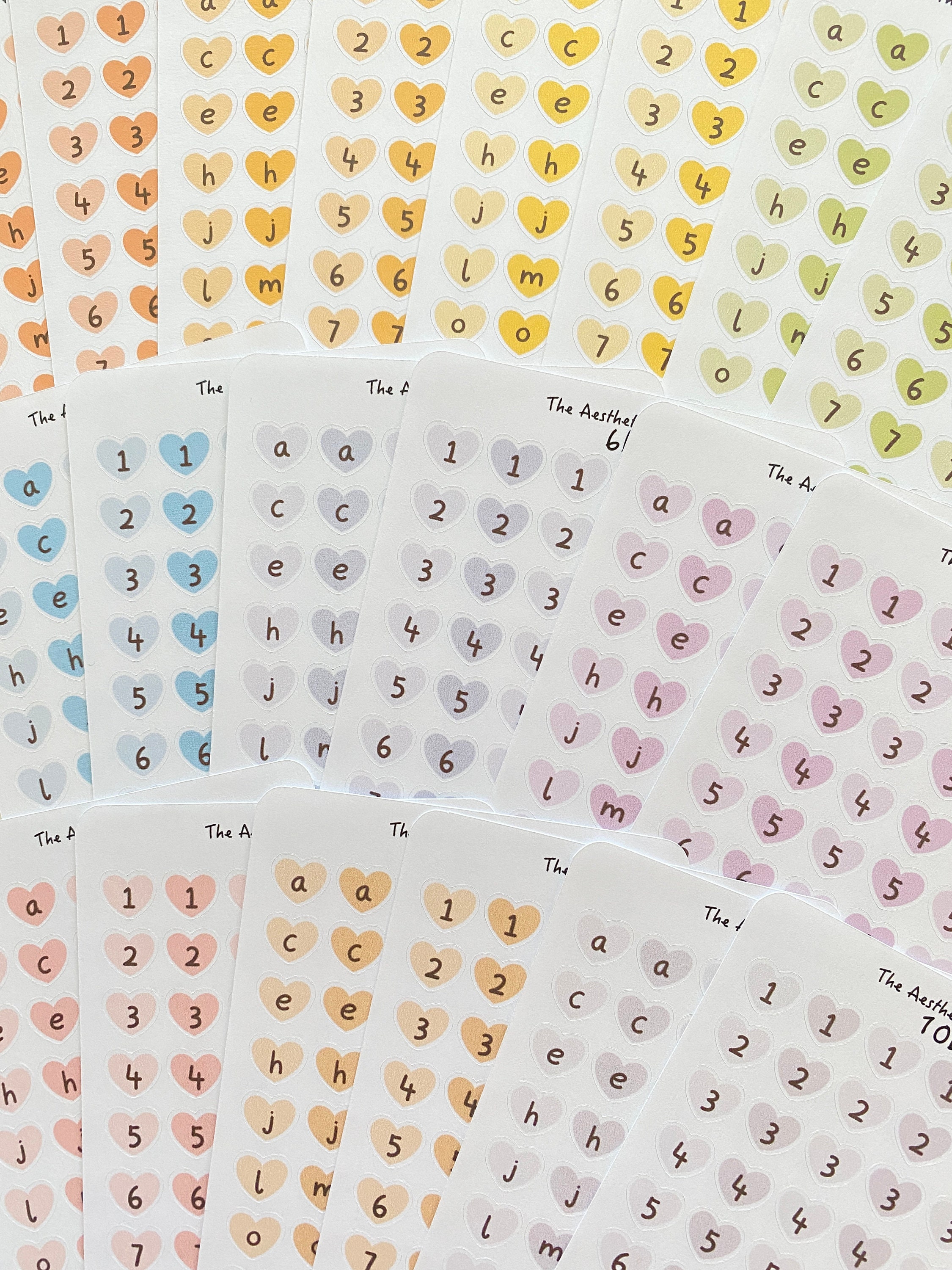 Alphabet & Numbers Sticker Sheet - Bullet Journal Stickers, Planner ...