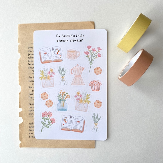 Finance 400-Piece Vintage Aesthetic Scrapbook Kit: Planner