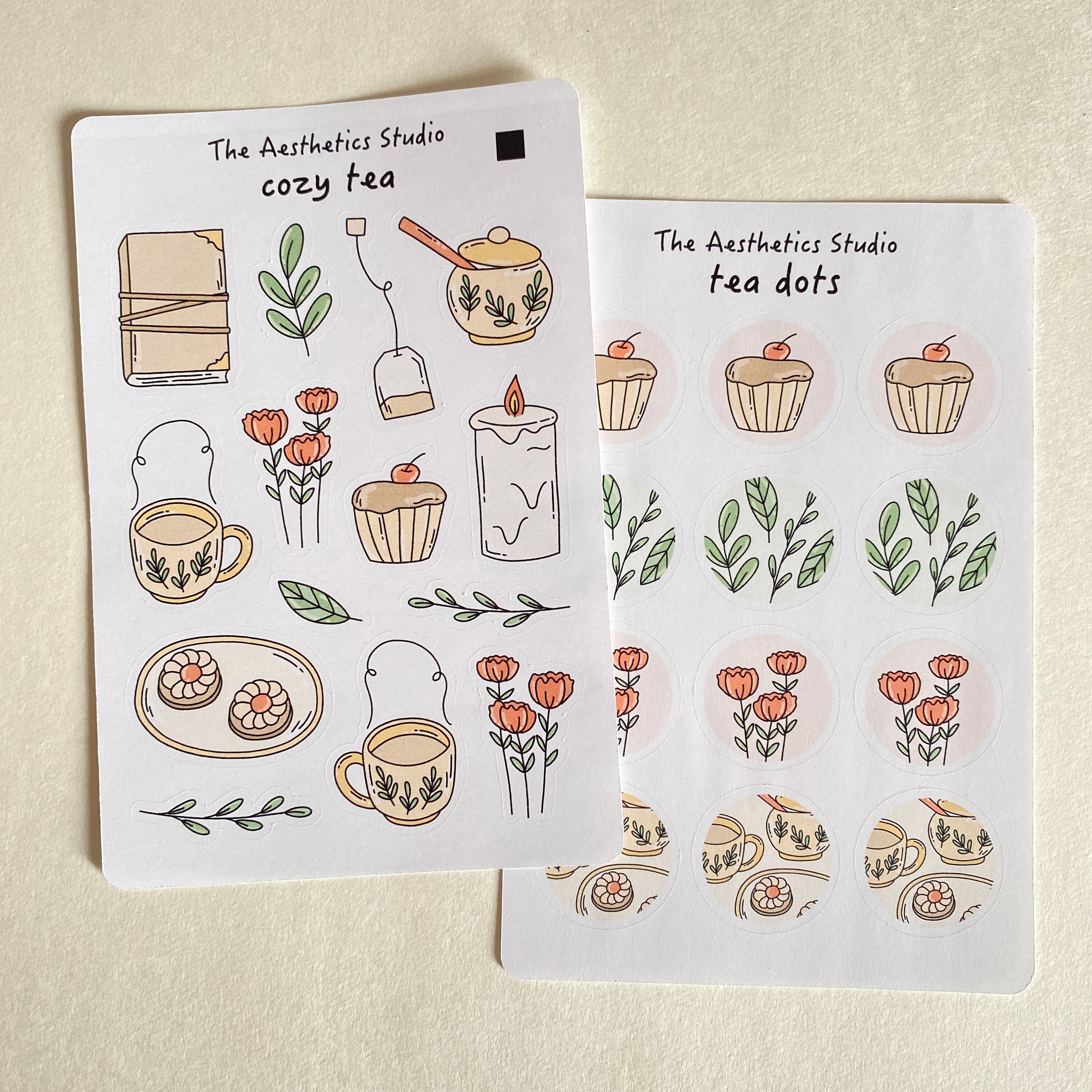 Cozy Tea Sticker Sheet - Bullet Journal Stickers, Planner Stickers ...