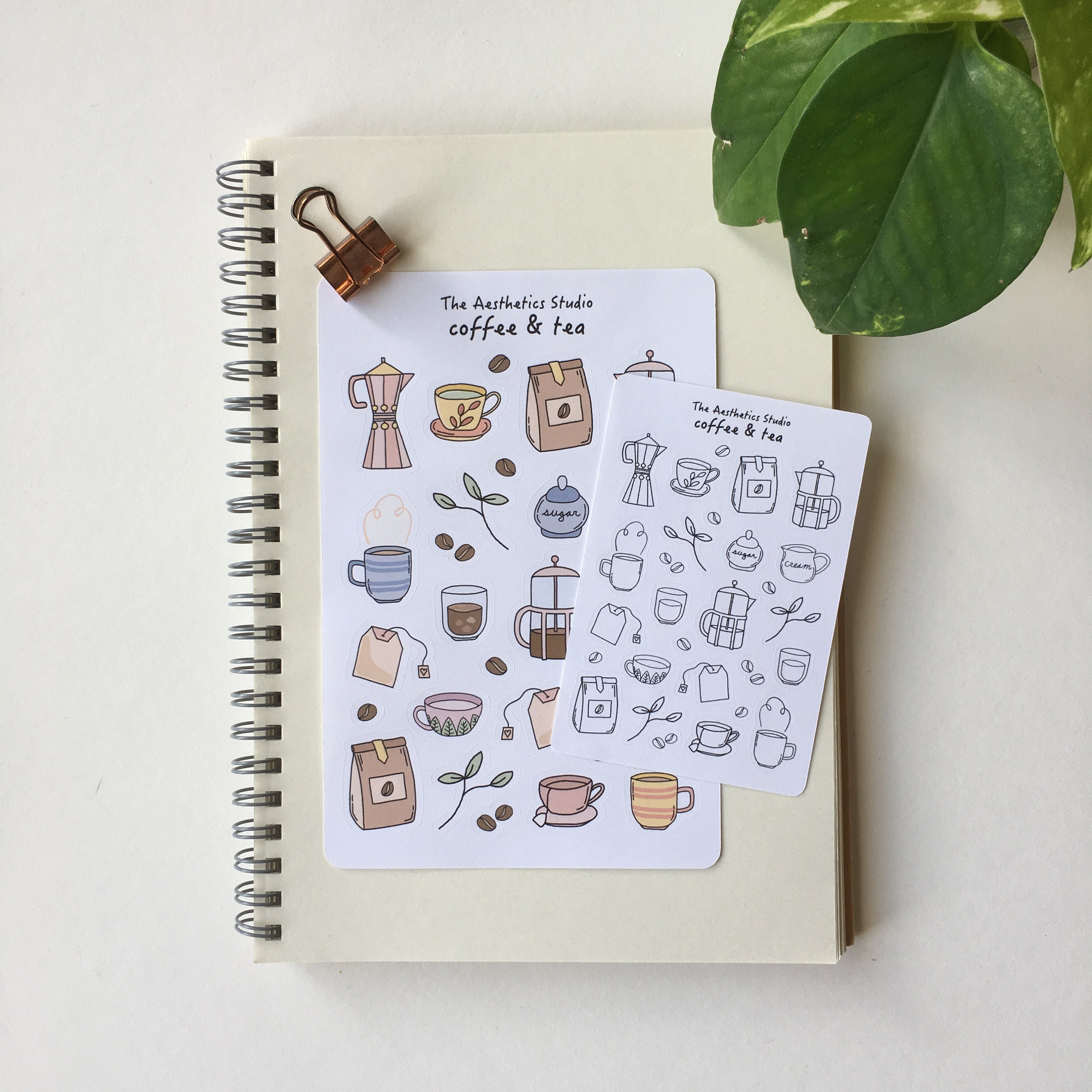Coffee & Tea Sticker Sheet Bullet Journal Stickers Planner Etsy Australia