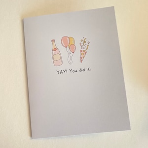 JAA! You did it handgemaakte wenskaart - grappige wenskaart, cadeau, gefeliciteerd, wenskaart punny, milieuvriendelijk, schattig plasticvrij