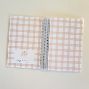 brown grid reusable sticker storage book - sticker collection, release paper book, cute sticker book, reusable, sticker collection