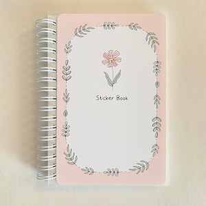 Blumen wiederverwendbares Aufkleber-Aufbewahrungsbuch - Aufklebersammlung, Trennpapierbuch, niedliches Aufkleberbuch, wiederverwendbar, Aufklebersammlungsalbum