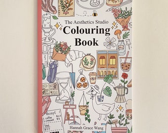 The Aesthetics Studio Colouring Book - colouring, coloring therapy, adult colouring book, gifts for her, cute colouring doodles