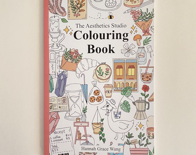 The Aesthetics Studio Colouring Book - colouring, coloring therapy, adult colouring book, gifts for her, cute colouring doodles