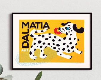 Art Dalmatia | B3 Screenprint Poster | Original Dalmatian Artwork