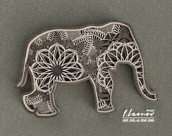 Download Layered 3D Elephant Mandala Svg Free Project - Layered SVG ...