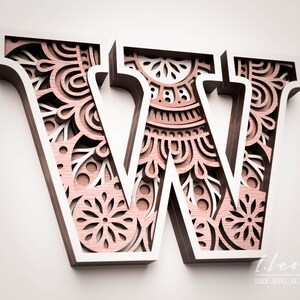 Laser Cut DXF Letter W DXF Alphabet Letter W, Laser Cut Letter ...