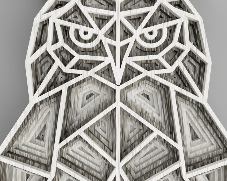 Download Multilayer Geometric shape owl Laser cut file SVG Ai EPS ...