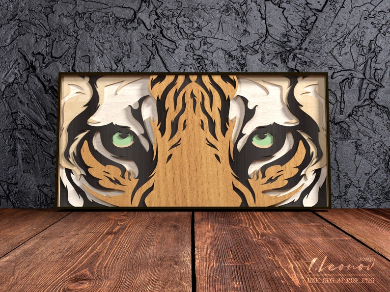 Download Multilayer Laser cut file Tiger eyes dxf file laser cut ...