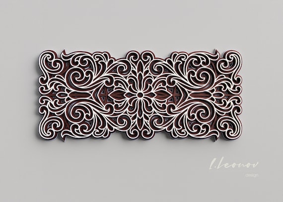 Antique wall art file for laser cutting. Multilayer wall hangings. Dxf file for cnc machines, Layered wall decoration. Wall decoration