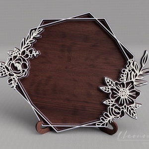 Digitaal lasercutbestand, Lasercutframe met standaardvectorbestand, Laser Cut Letter, SVG-bestand voor cricut, Frame voor aangepaste tekst DXF-bestand