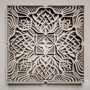 Scan cut SVG file, Cricut SVG, Laser cut file, Paper cut tepmplate, Multilayer wall art, Cnc cutting file, M190