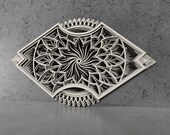 Multilayer laser cut dxf file , Dxf file for laser cut, Paper cut SVG , 8 layer wall decor, Vector file, SVG file Laser cut mandala M159