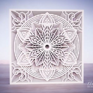 Digitale Datei, Mandala DXF-Datei, DXF-Datei für Laser geschnitten, Cricut SVG, Papier geschnitten Datei Mandala M203, Glowforge Design