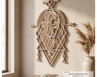 Layered Virgo Wall Art Svg Laser Cut File Zodiac Cnc Router Decor Dxf Ai Eps Digital Download