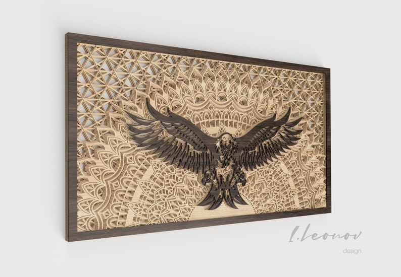 Large Laser Cut Wall Art, Mandala DXF File, Multilayer Dxf File for ...
