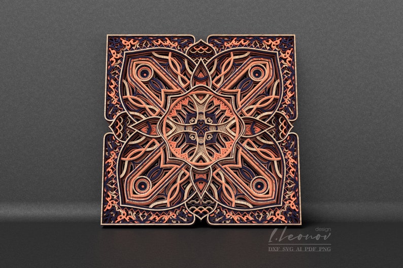 Download Dxf File For Laser Cut Multilayer Laser Cut Mandala Dxf File Svg File Laser Cut Mandala 12 Layer Wall Decor M122 Paper Cut Svg Art Collectibles Drawing Illustration Saherflow Com