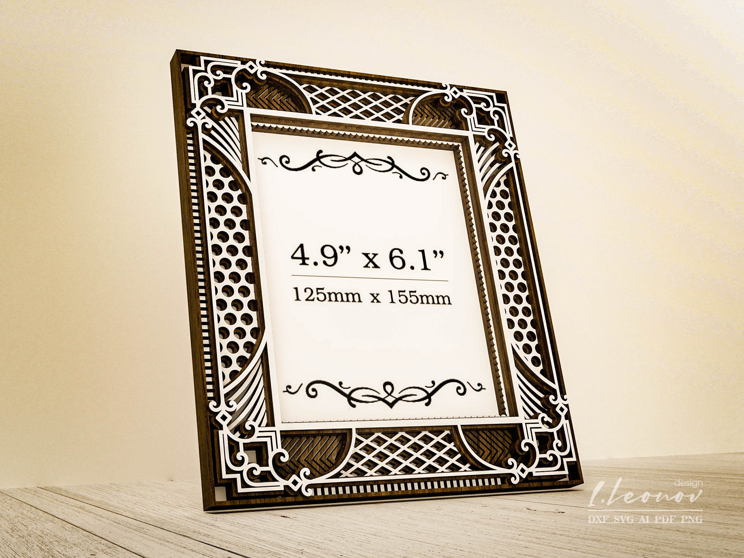 Photo Frame Cut File Buy Digital Laser Cut File, Laser Cut Photo Frame Vector File, Laser ...