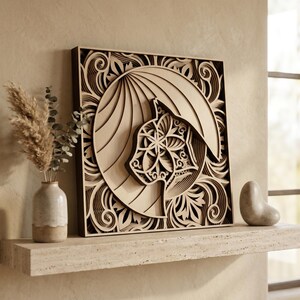 Nautilus Shell Wall Art File, 11 Layer Laser Cut Design, Multilayer Nautilus Svg Dxf, Ocean Inspired Panel, Cnc Router Template image 8