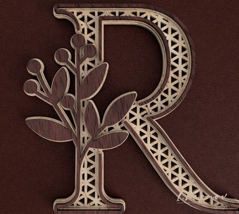 Laser Cut DXF Letter R DXF Alphabet Letter R Laser Cut Etsy