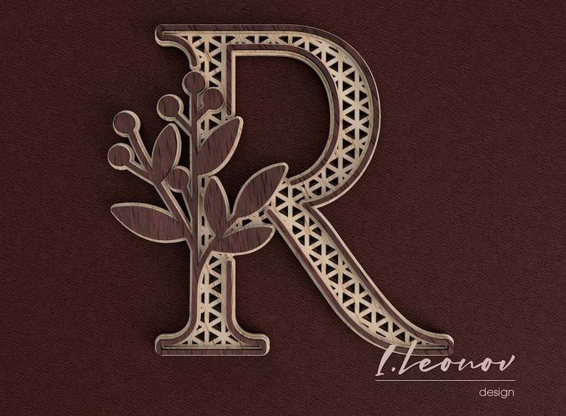 Letter R Laser Design Laser Cut DXF Letter R, DXF Alphabet Letter R, Laser Cut Letter ...