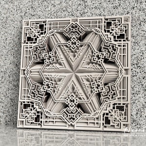 File digitale, File DXF Mandala, File DXF per taglio laser, file dxf a strati, File di taglio laser multistrato, File di taglio di carta mandala M169