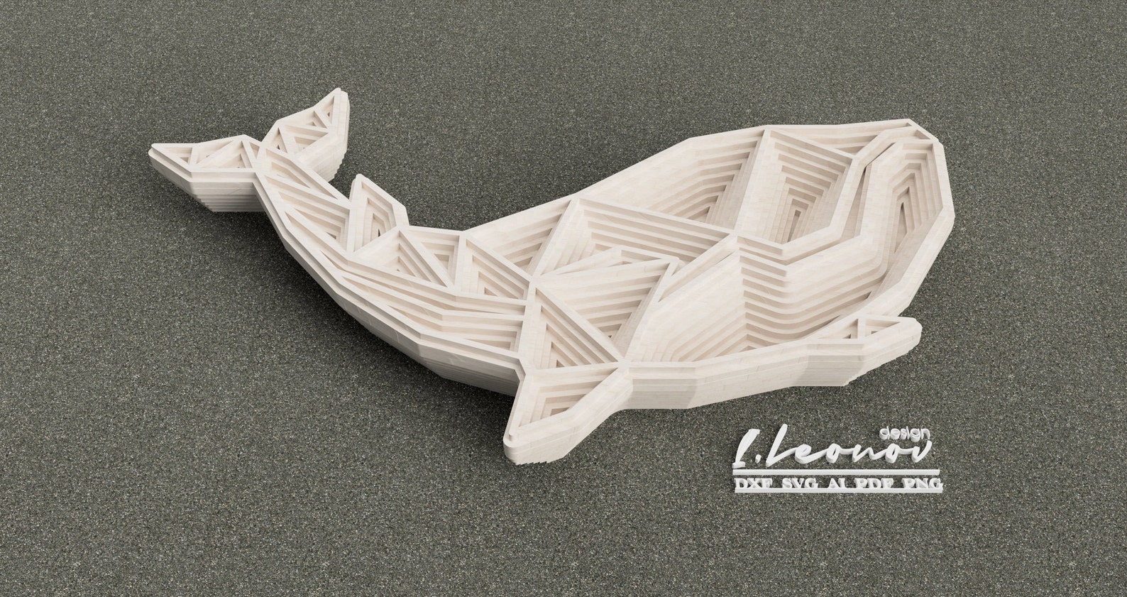 Multilayer Whale , Laser Cut File, SVG Ai EPS Dxf Laser Cut Wall Art ...
